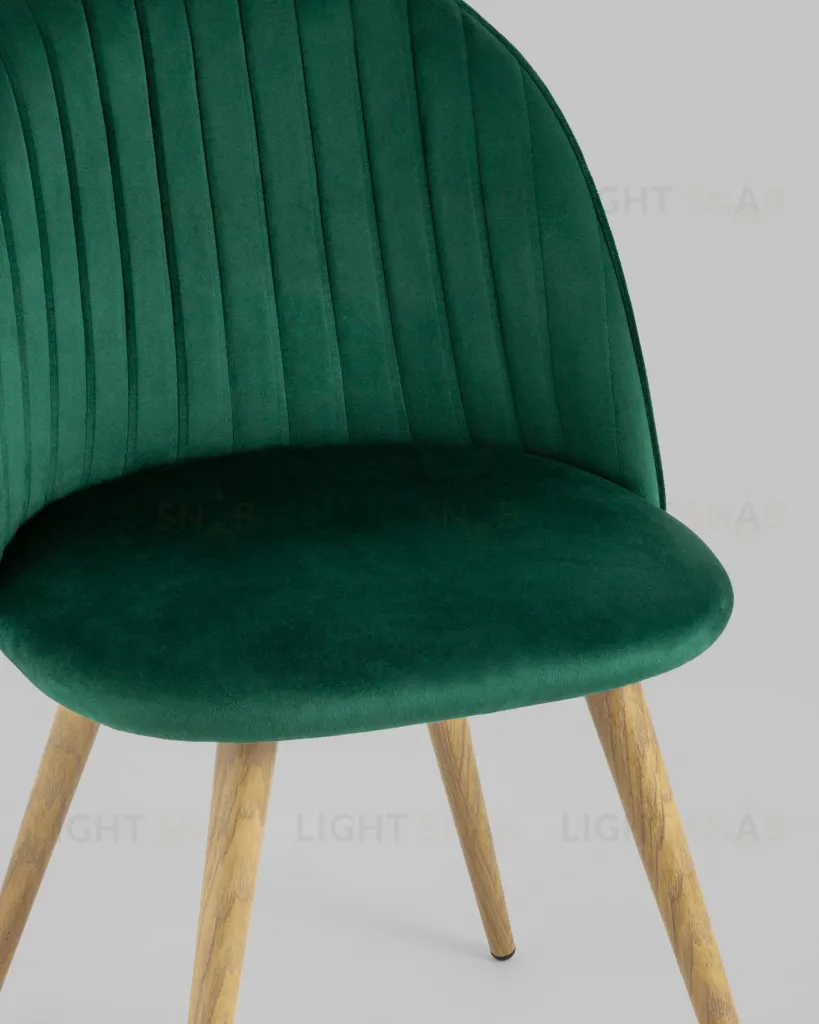 Стул Лион Страйпс велюр зеленый УТ000027964