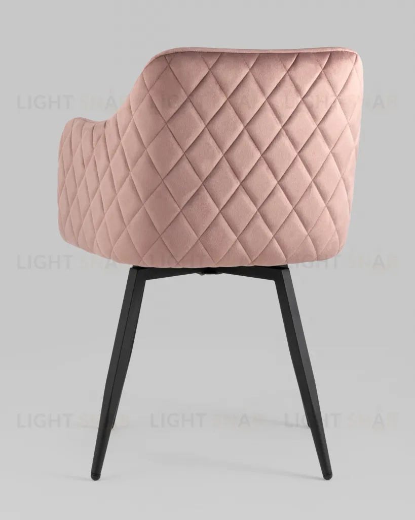 Стул Ника вращающийся велюр пыльно-розовый УТ000031328