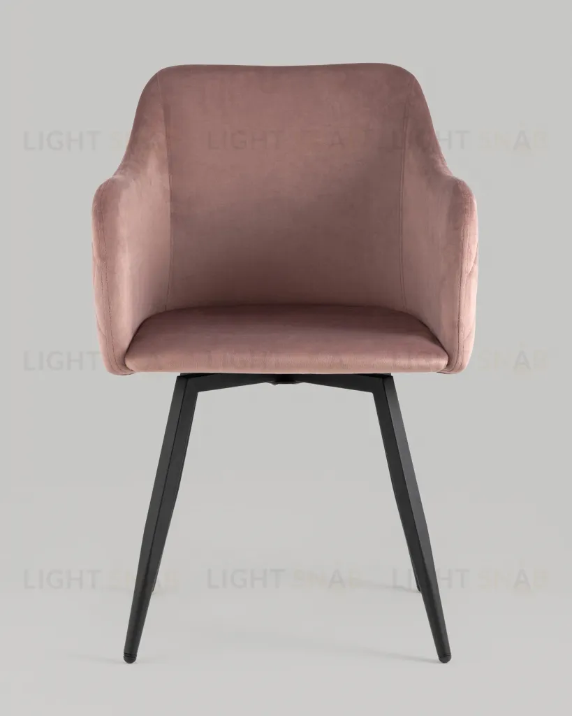 Стул Ника вращающийся велюр пыльно-розовый УТ000031328