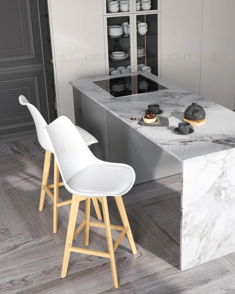 Стул барный FRANKFURT белый УТ000025486