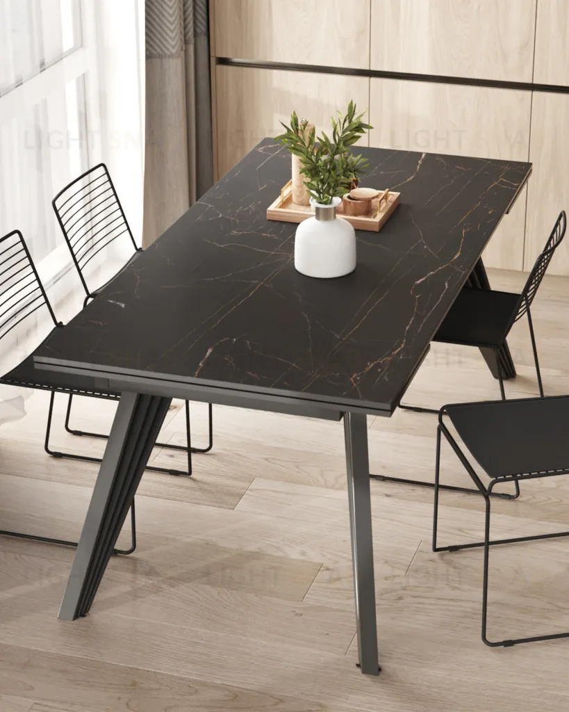 Стол обеденный Пандора раскладной 180-280*90 керамика темная УТ000034892