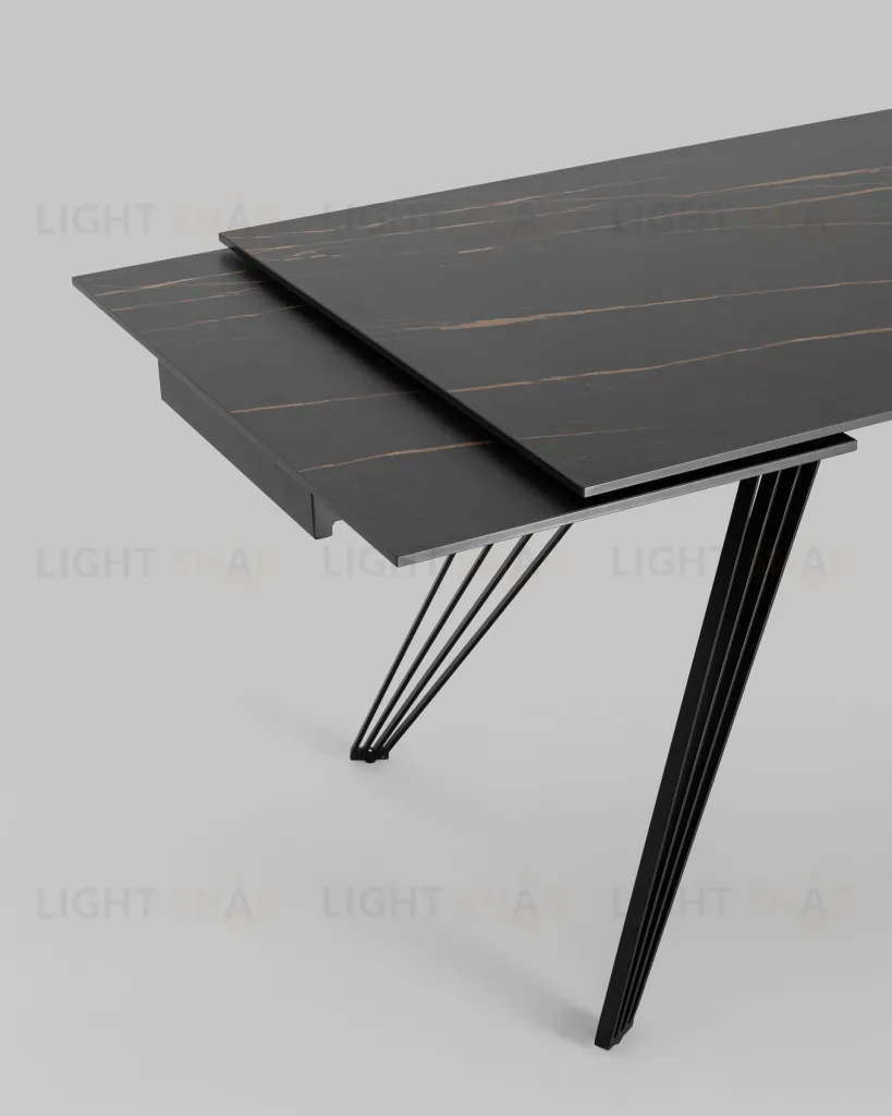 Стол обеденный Пандора раскладной 180-280*90 керамика темная УТ000034892