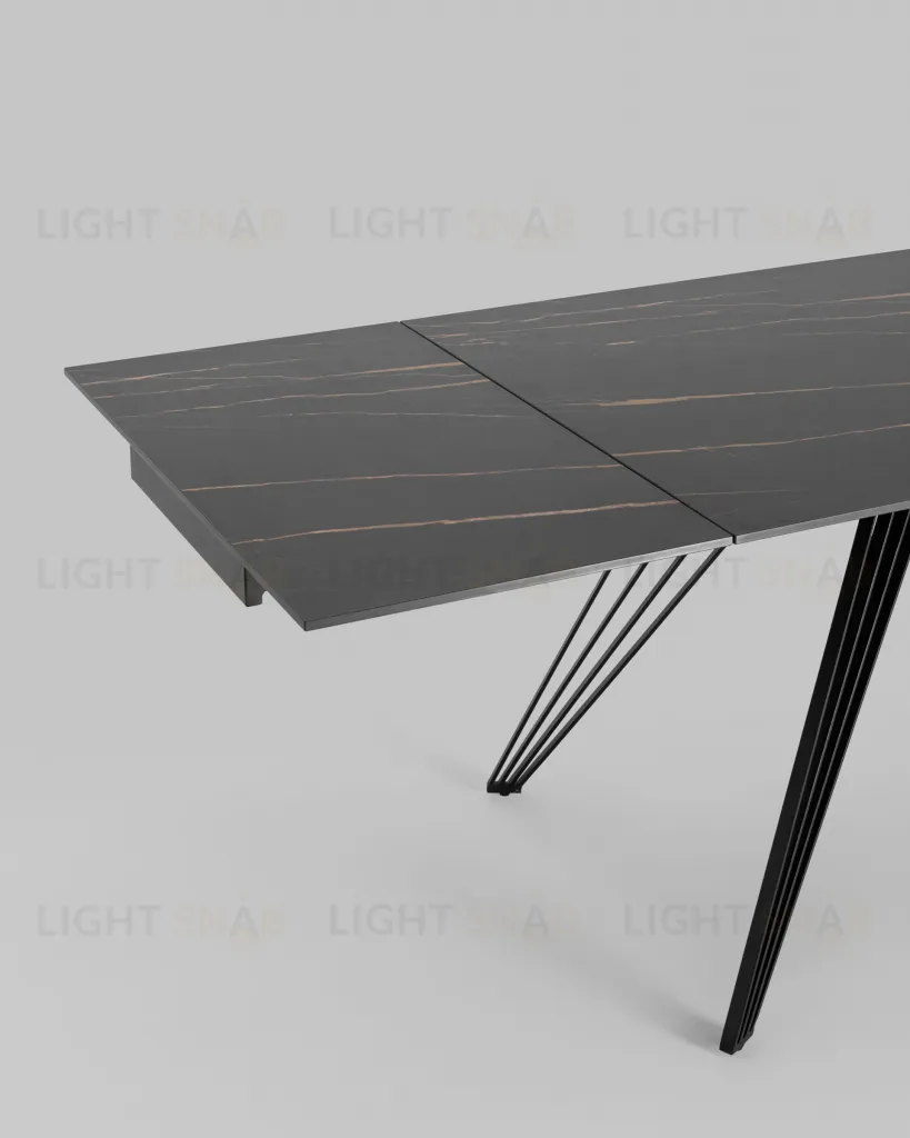 Стол обеденный Пандора раскладной 180-280*90 керамика темная УТ000034892