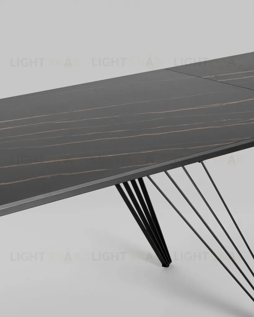 Стол обеденный Пандора раскладной 180-280*90 керамика темная УТ000034892