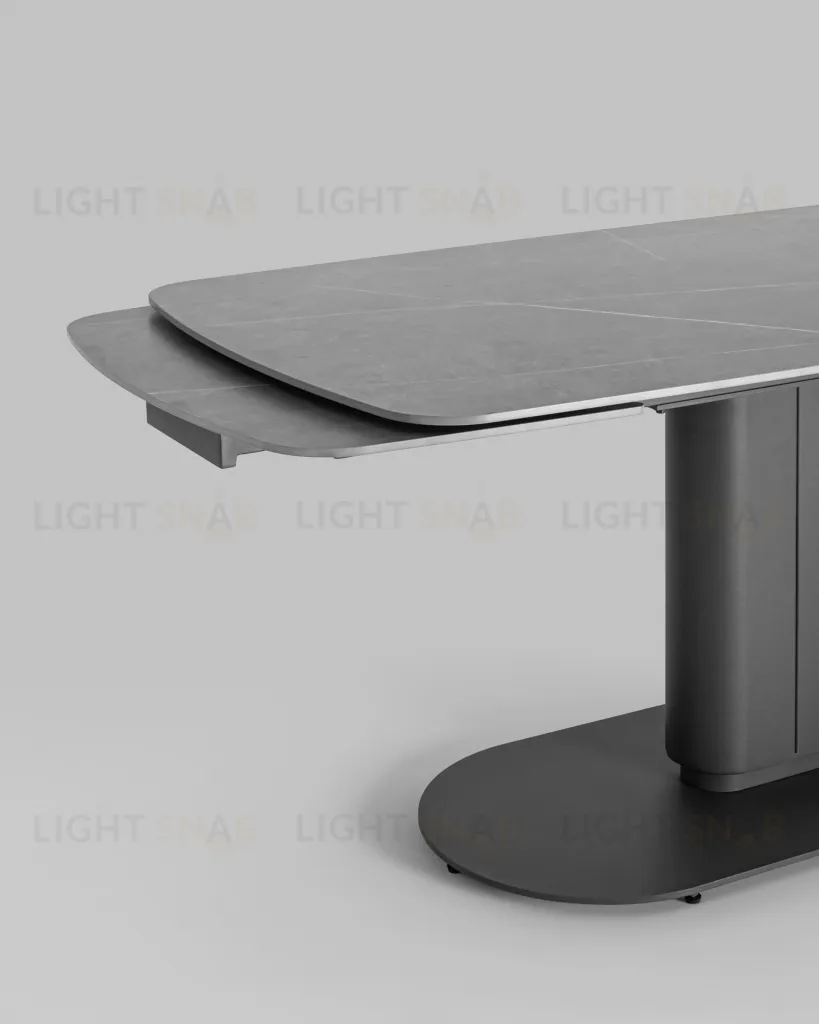 Стол обеденный Глория раскладной 170-250*90 керамика серая УТ000034949