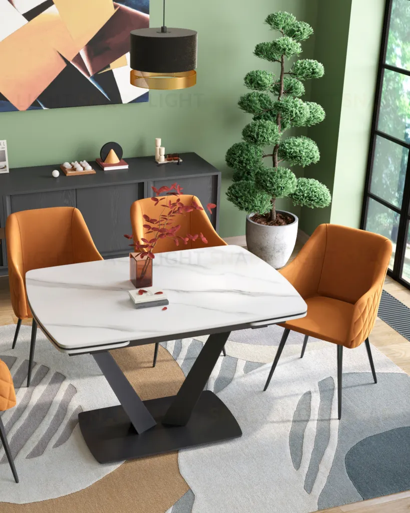 Стол обеденный Клео раскладной 120-180*80 керамика светлая УТ000034952