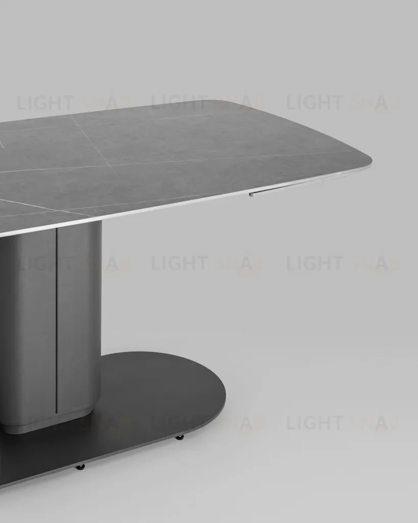 Стол обеденный Глория раскладной 170-250*90 керамика серая УТ000034949