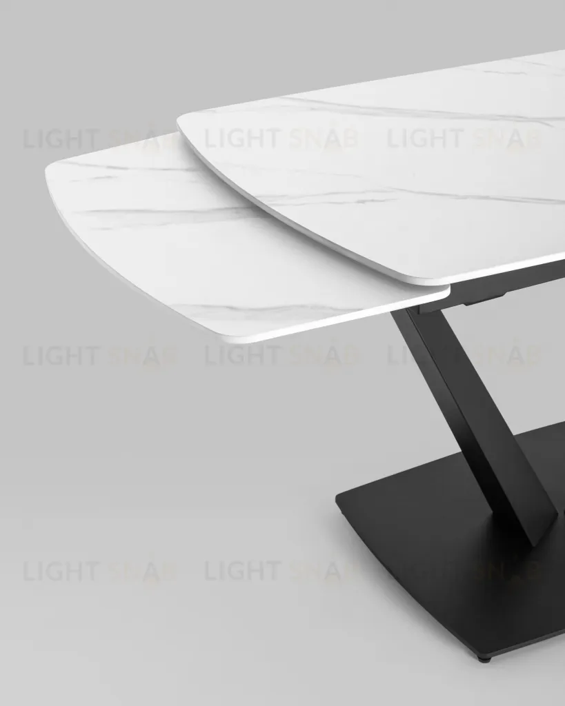 Стол обеденный Клео раскладной 120-180*80 керамика светлая УТ000034952