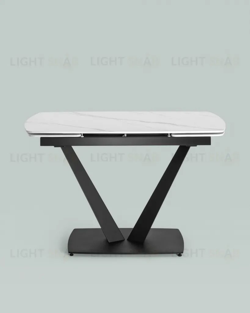 Стол обеденный Клео раскладной 120-180*80 керамика светлая УТ000034952