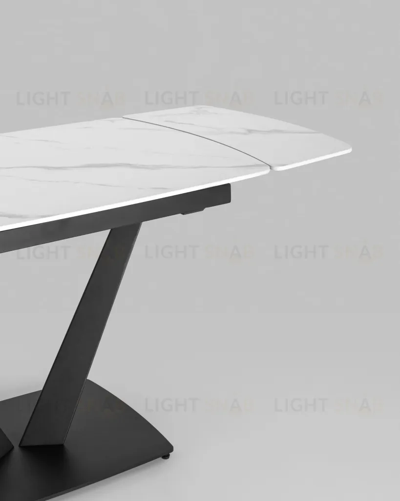 Стол обеденный Клео раскладной 120-180*80 керамика светлая УТ000034952