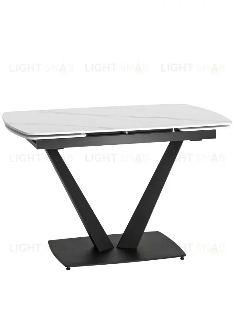 Стол обеденный Клео раскладной 120-180*80 керамика светлая УТ000034952