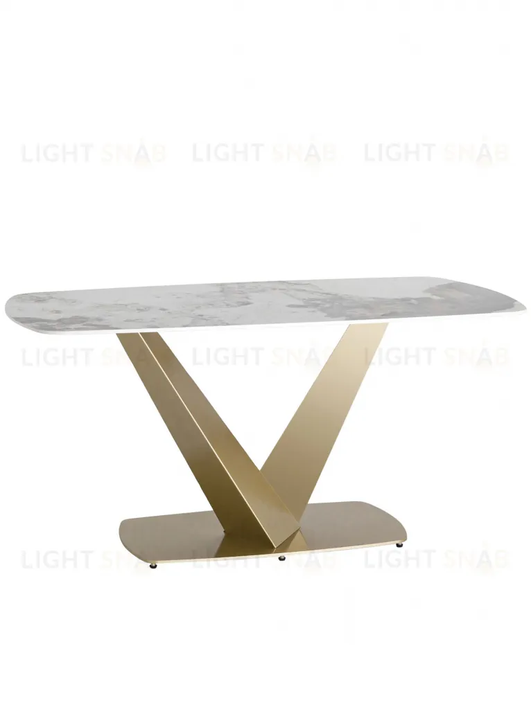 Стол обеденный Аврора 160*90 керамика светлая УТ000034889