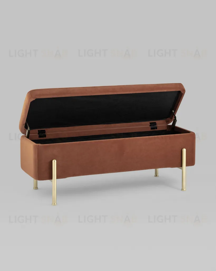 Банкетка Болейн с ящиком велюр терракотовый УТ000025571