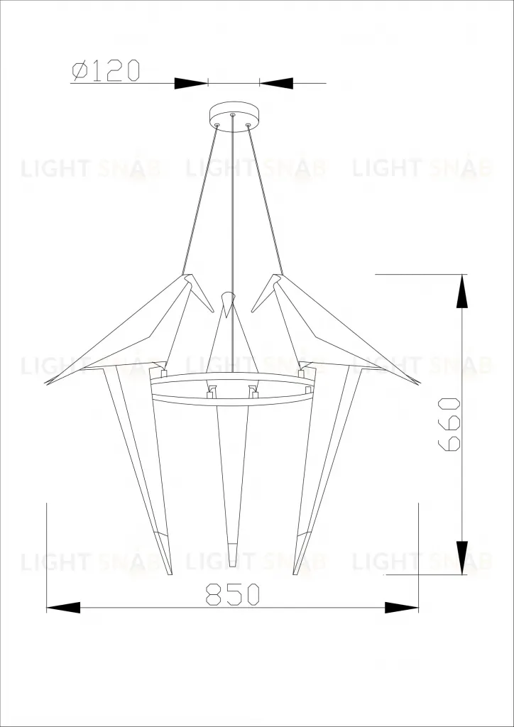 Подвесной светодиодный светильник Moderli V3071-3PL origami Birds 3*LED*6W УТ000024012