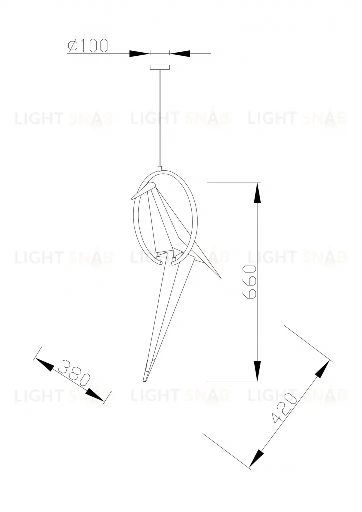Подвесной светодиодный светильник Moderli V3071-1PL origami Birds 1*LED*6W УТ000024010