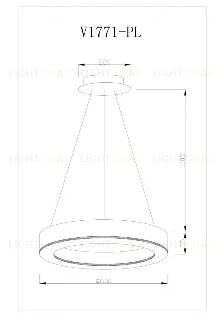 Светодиодная подвесная люстра Moderli V1771-PL Viso LED*76W УТ000017142