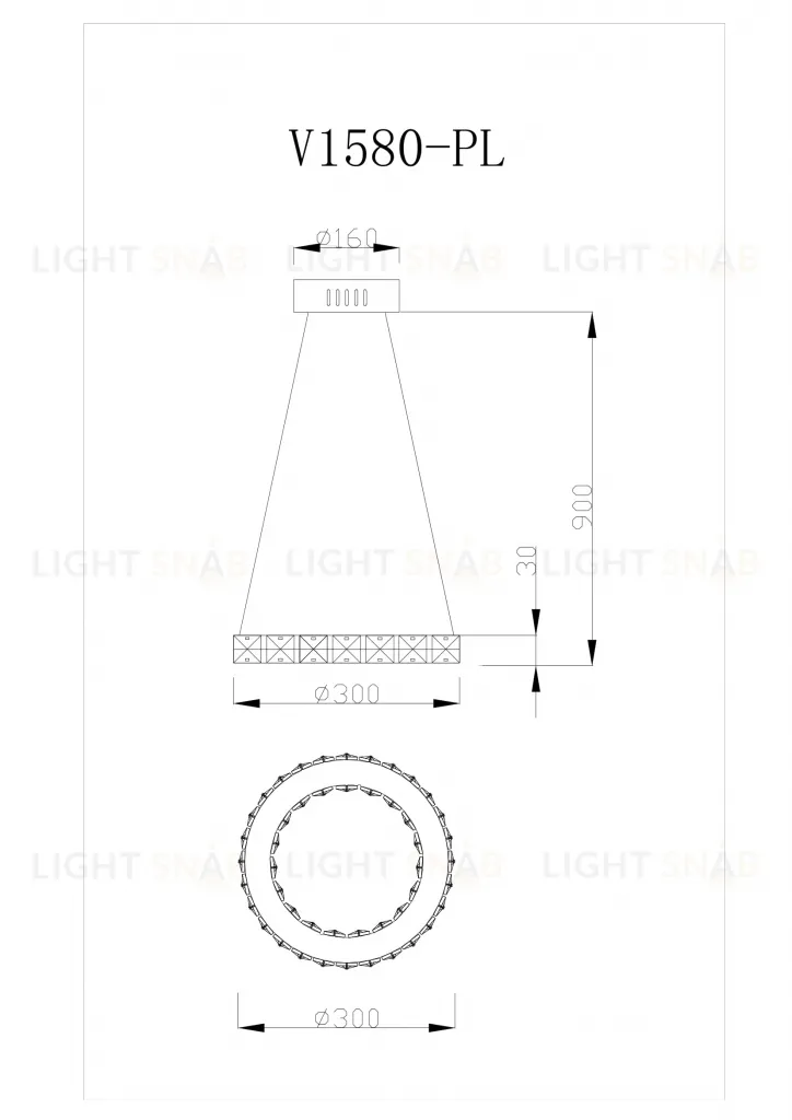 Подвесной светодиодный светильник Moderli V1580-PL Luna LED*12W УТ000017096