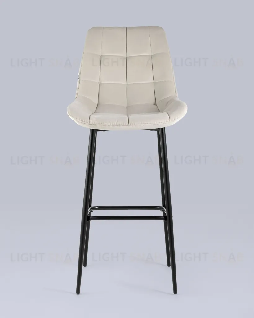 Стул барный Флекс велюр бежевый УТ000025266