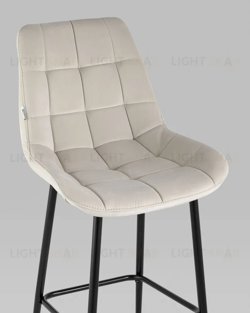 Стул барный Флекс велюр бежевый УТ000025266