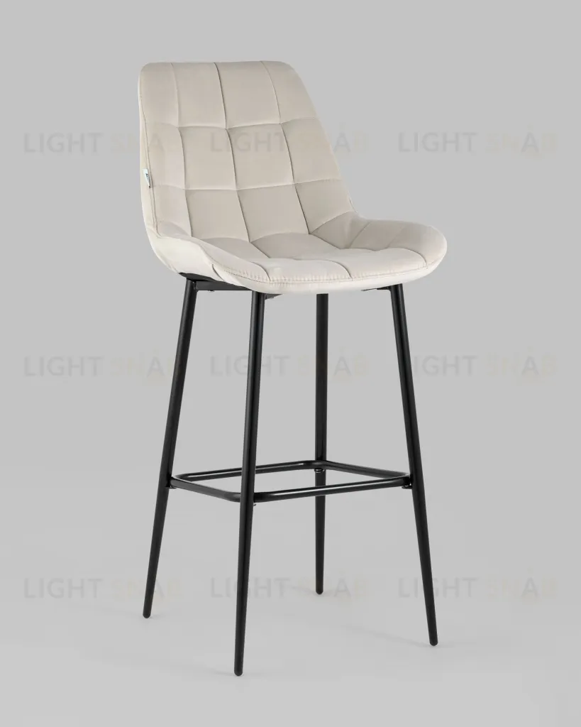 Стул барный Флекс велюр бежевый УТ000025266