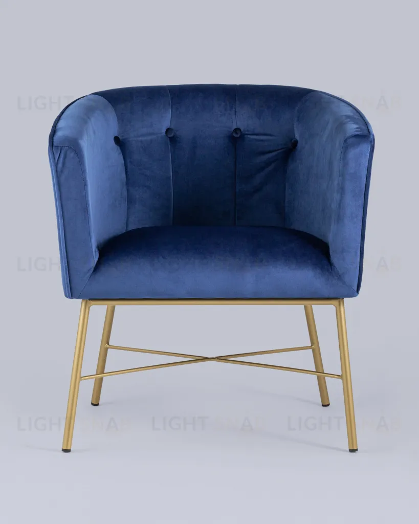 Кресло Шале велюр синий УТ000005600