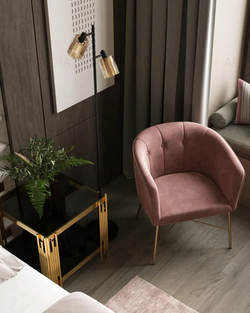 Кресло Шале велюр розовый УТ000005602