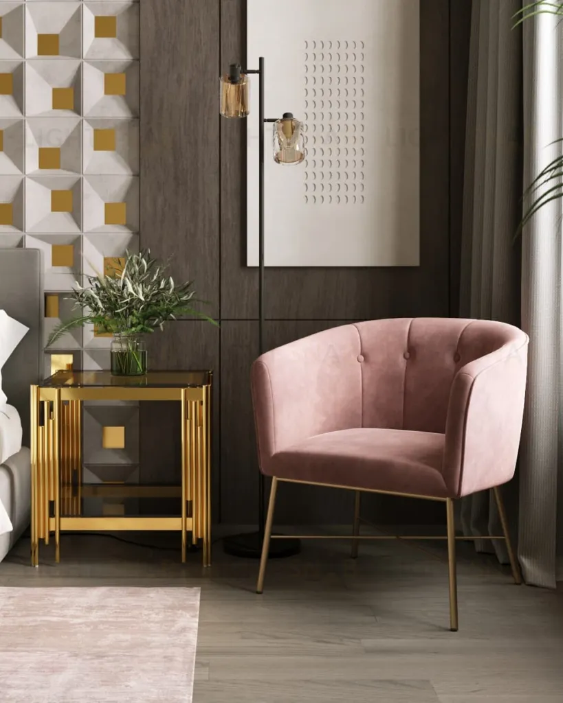 Кресло Шале велюр розовый УТ000005602