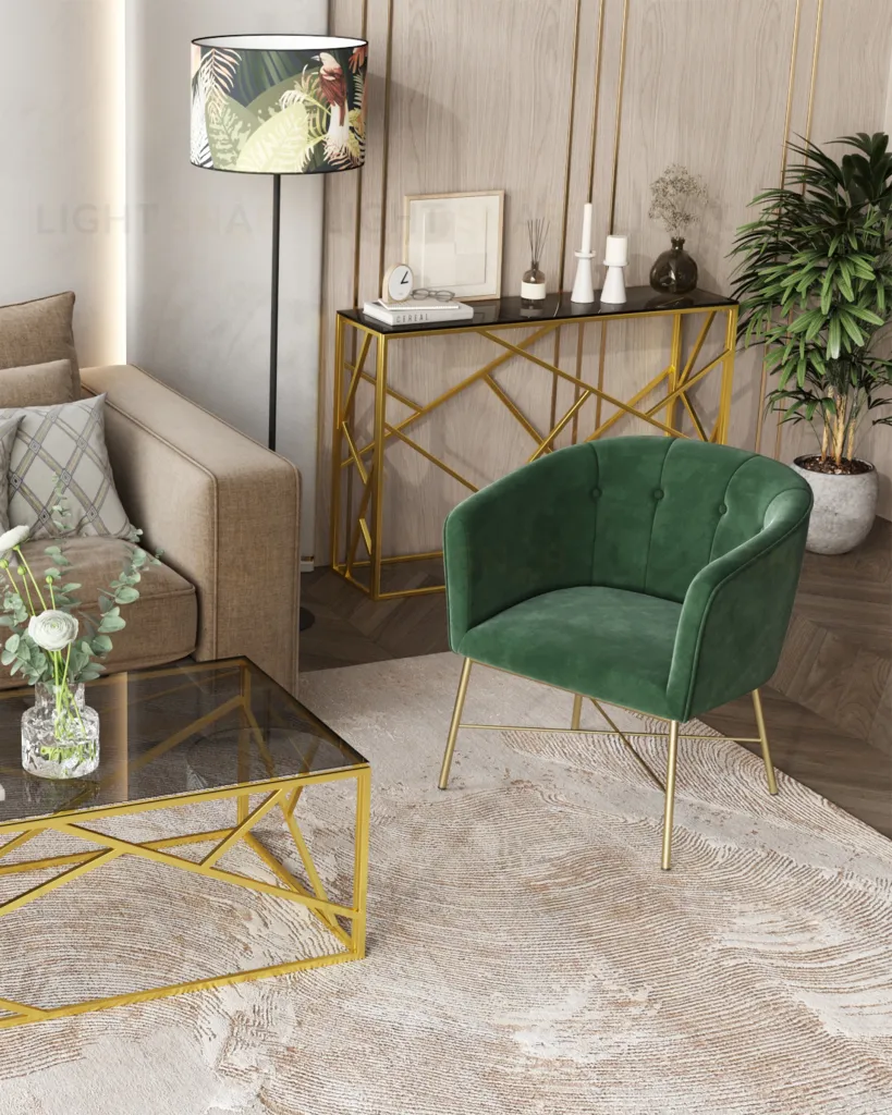 Кресло Шале велюр зеленый УТ000005601