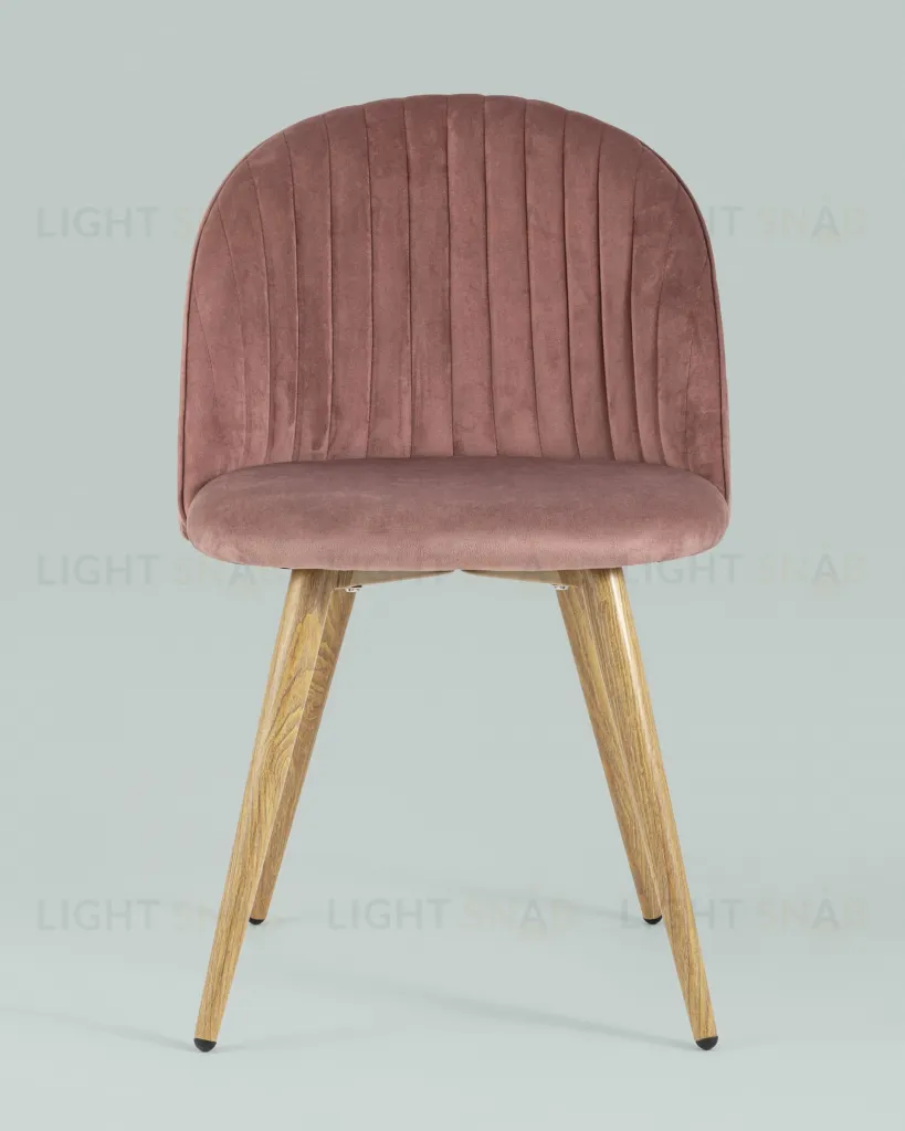Стул Лион Страйпс велюр розовый УТ000004869
