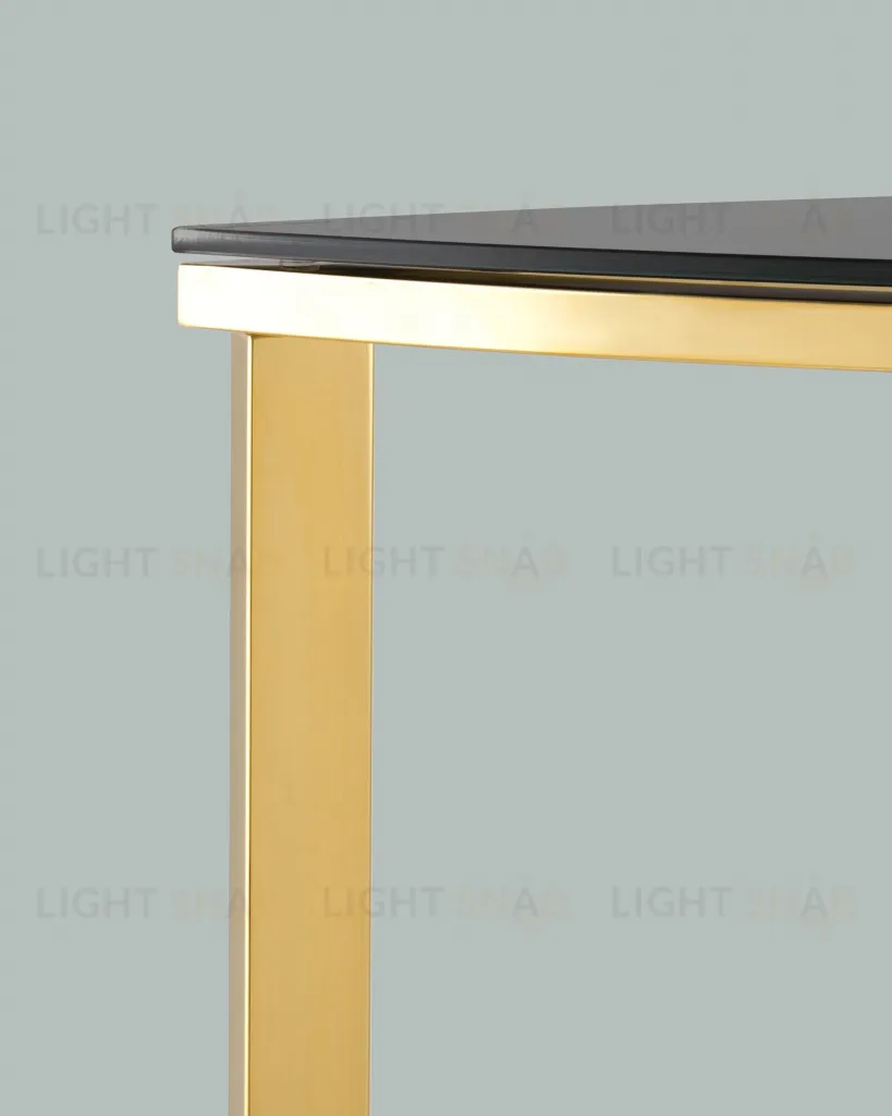 Консоль полукруглая АЛЬБА 115*30 золото стекло черное УТ000004643