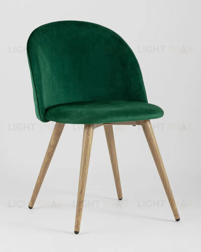 Стул Лион велюр с ромбами зеленый УТ000003338