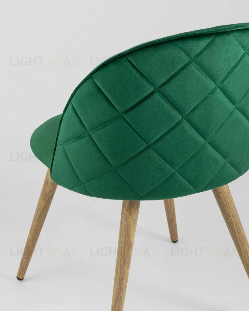 Стул Лион велюр с ромбами зеленый УТ000003338