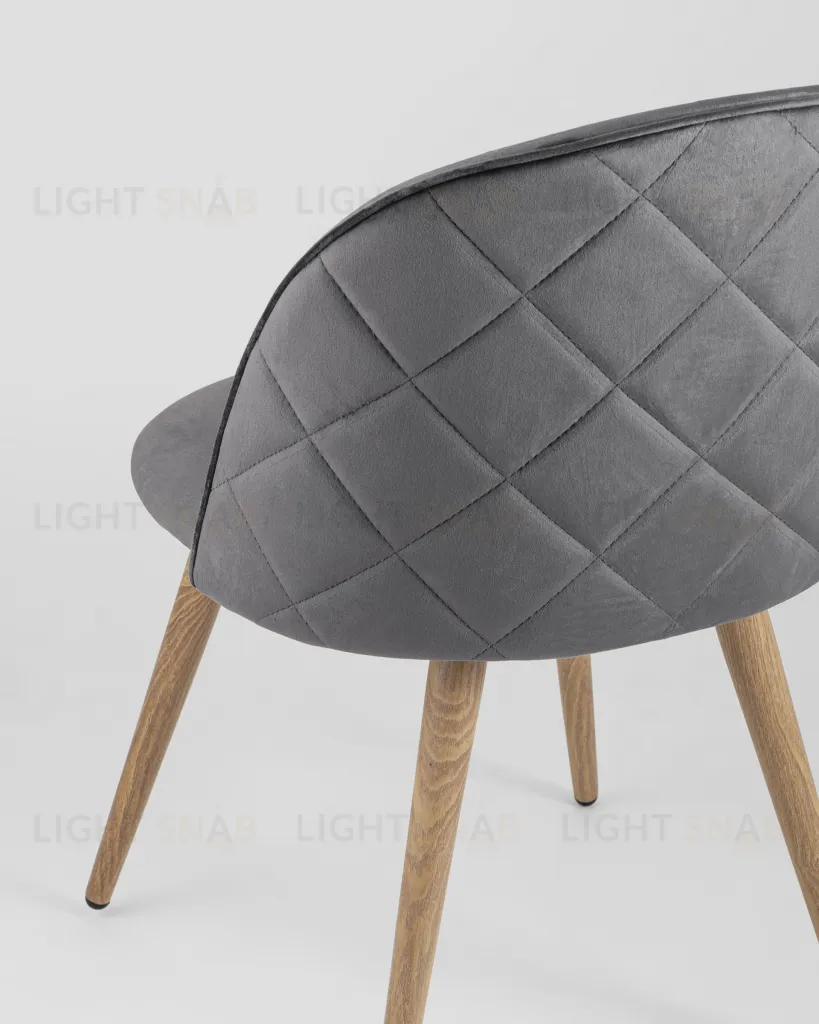 Стул Лион велюр с ромбами серый УТ000003340