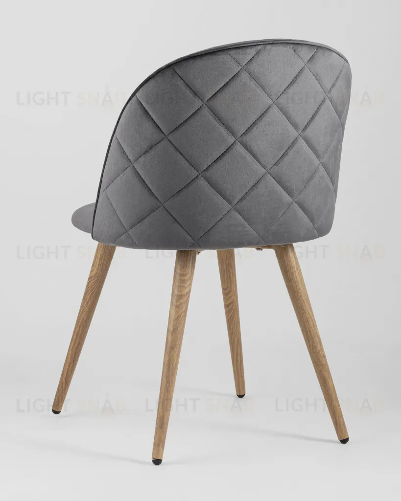 Стул Лион велюр с ромбами серый УТ000003340