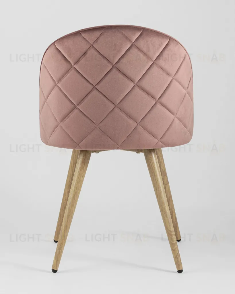 Стул Лион велюр с ромбами розовый УТ000003339