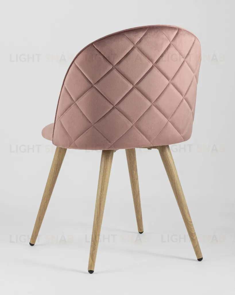 Стул Лион велюр с ромбами розовый УТ000003339