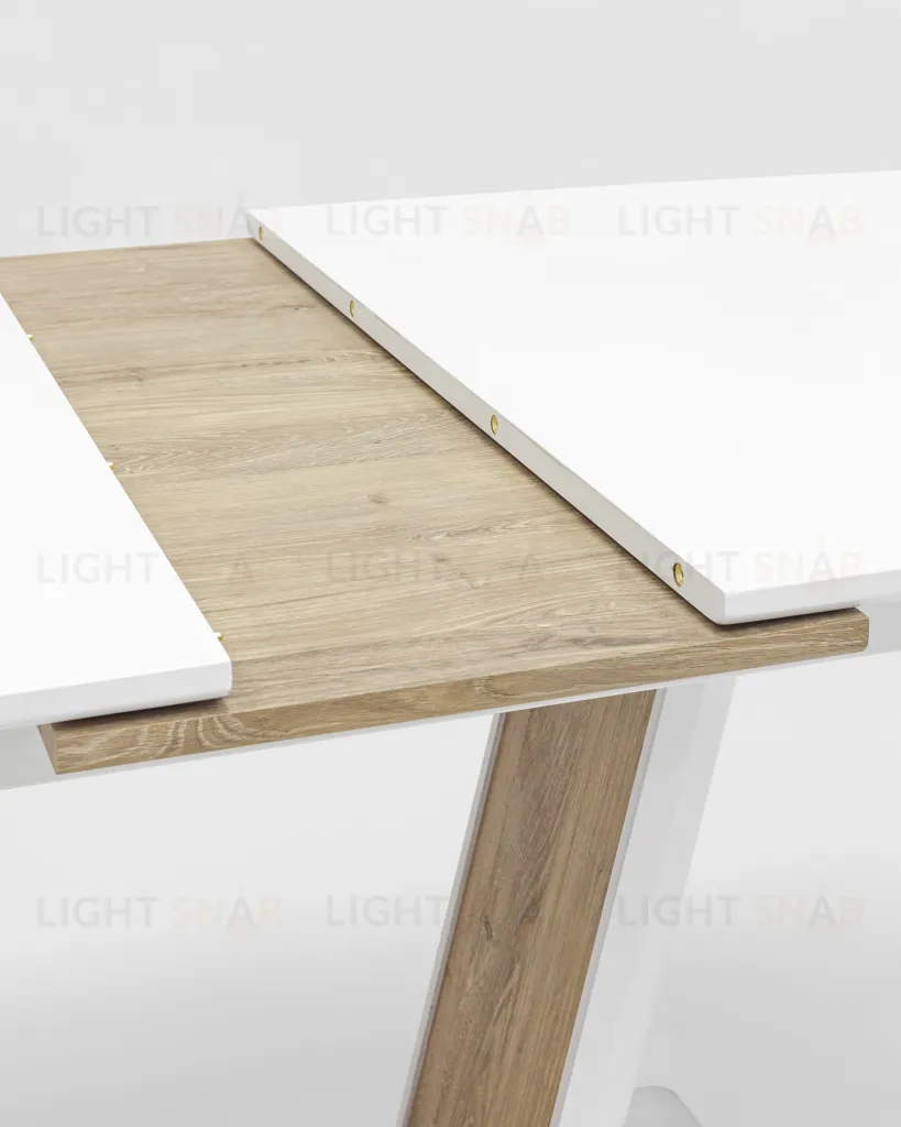 Стол обеденный Атланта раскладной 160-200*90 глянцевый белый УТ000002660