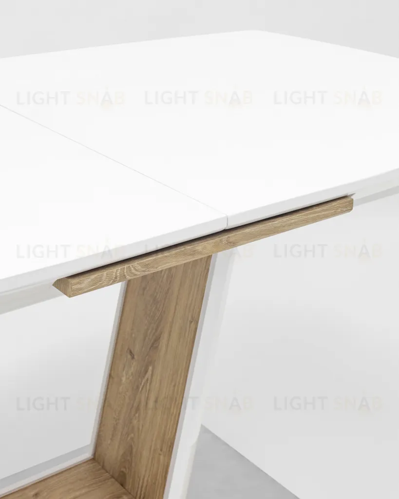 Стол обеденный Атланта раскладной 160-200*90 глянцевый белый УТ000002660