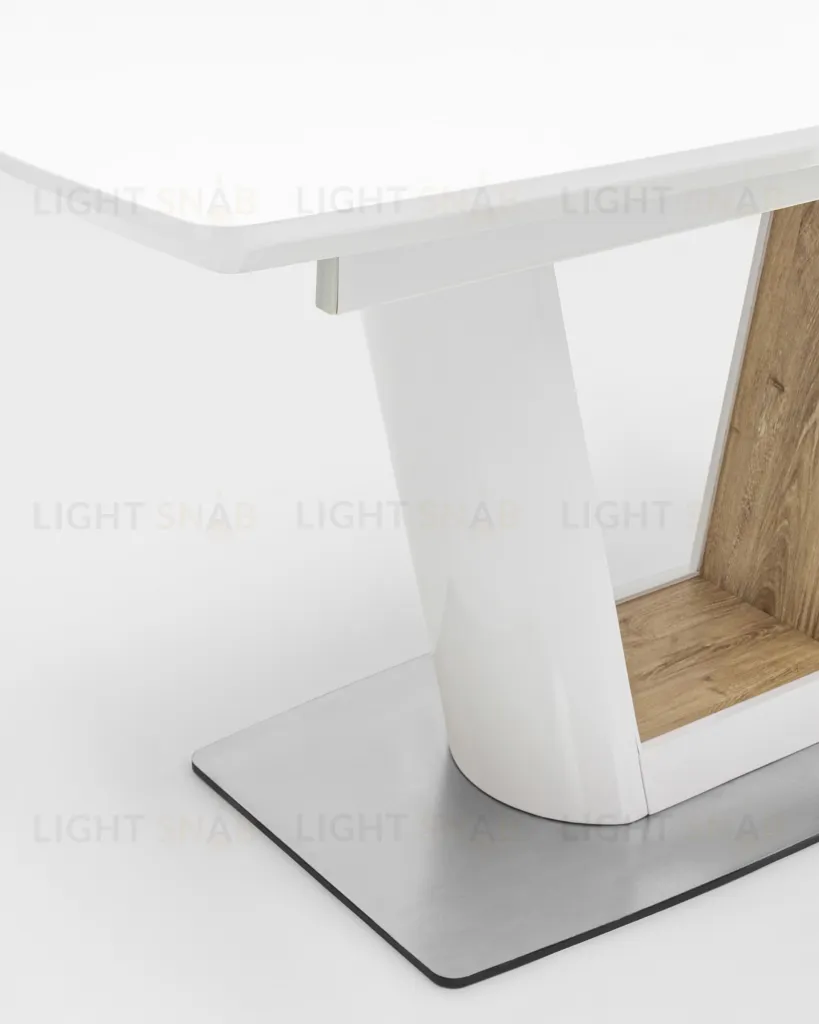 Стол обеденный Атланта раскладной 160-200*90 глянцевый белый УТ000002660