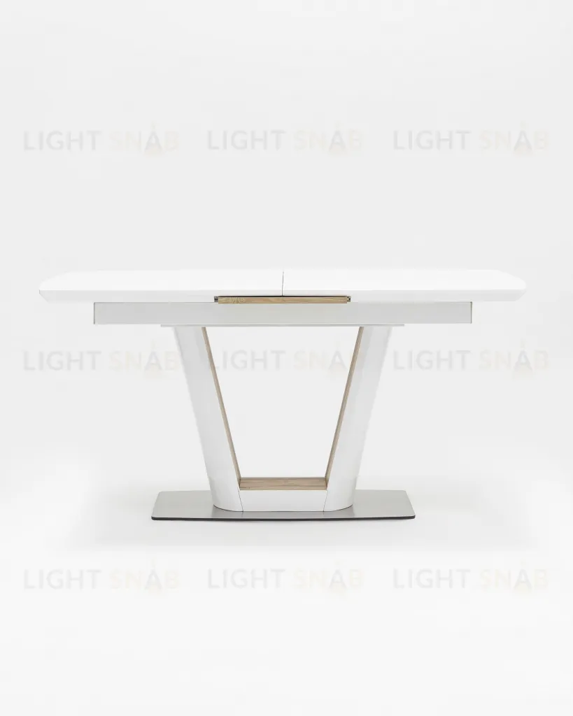 Стол обеденный Атланта раскладной 160-200*90 глянцевый белый УТ000002660