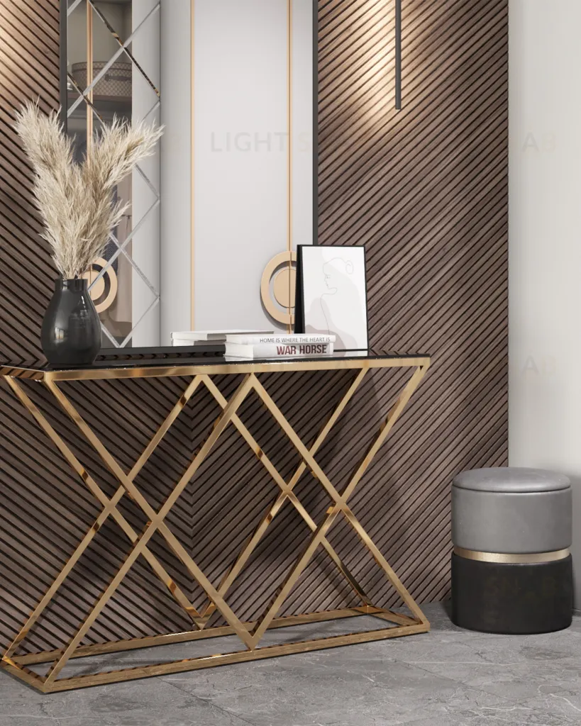 Консоль ИНСИГНИЯ 115*30 золото стекло smoke УТ000001500