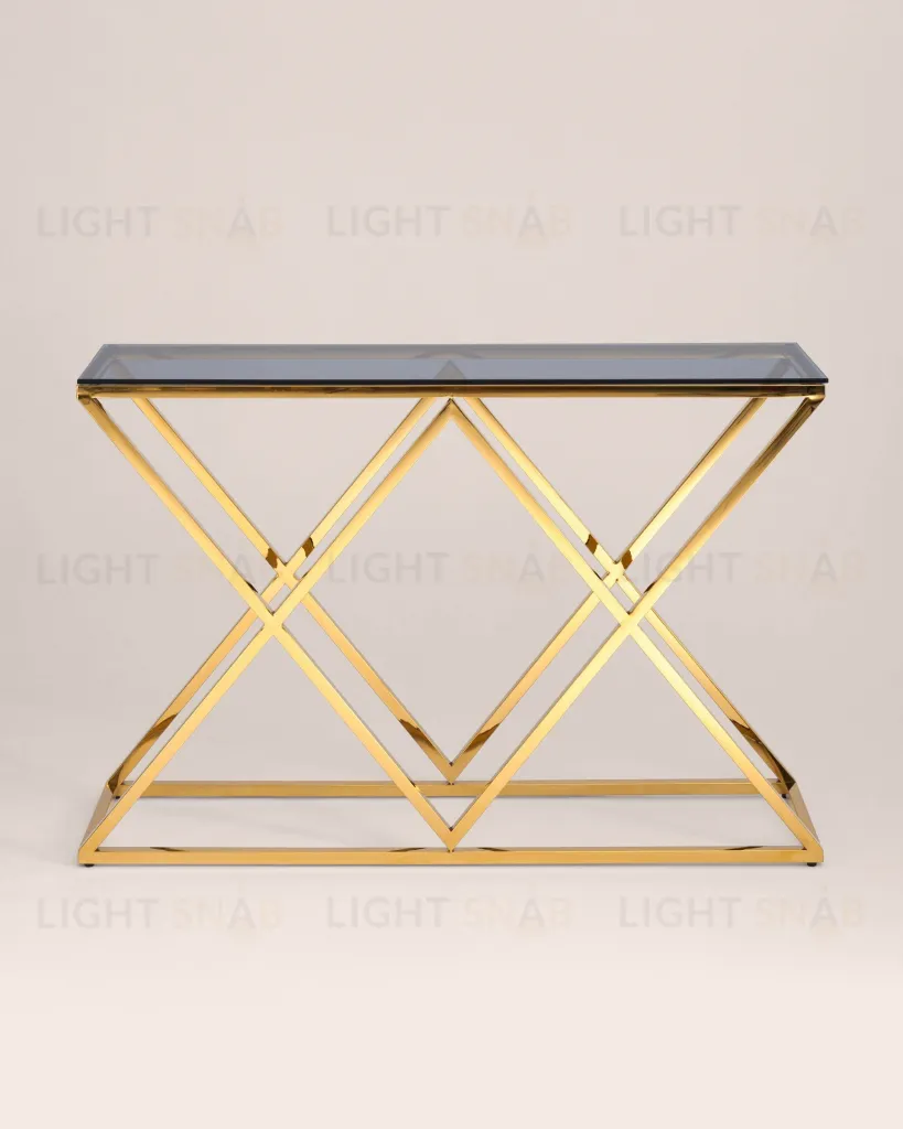 Консоль ИНСИГНИЯ 115*30 золото стекло smoke УТ000001500