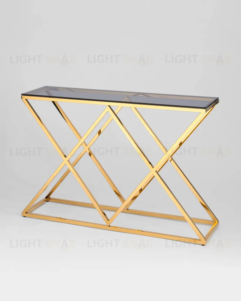 Консоль ИНСИГНИЯ 115*30 золото стекло smoke УТ000001500