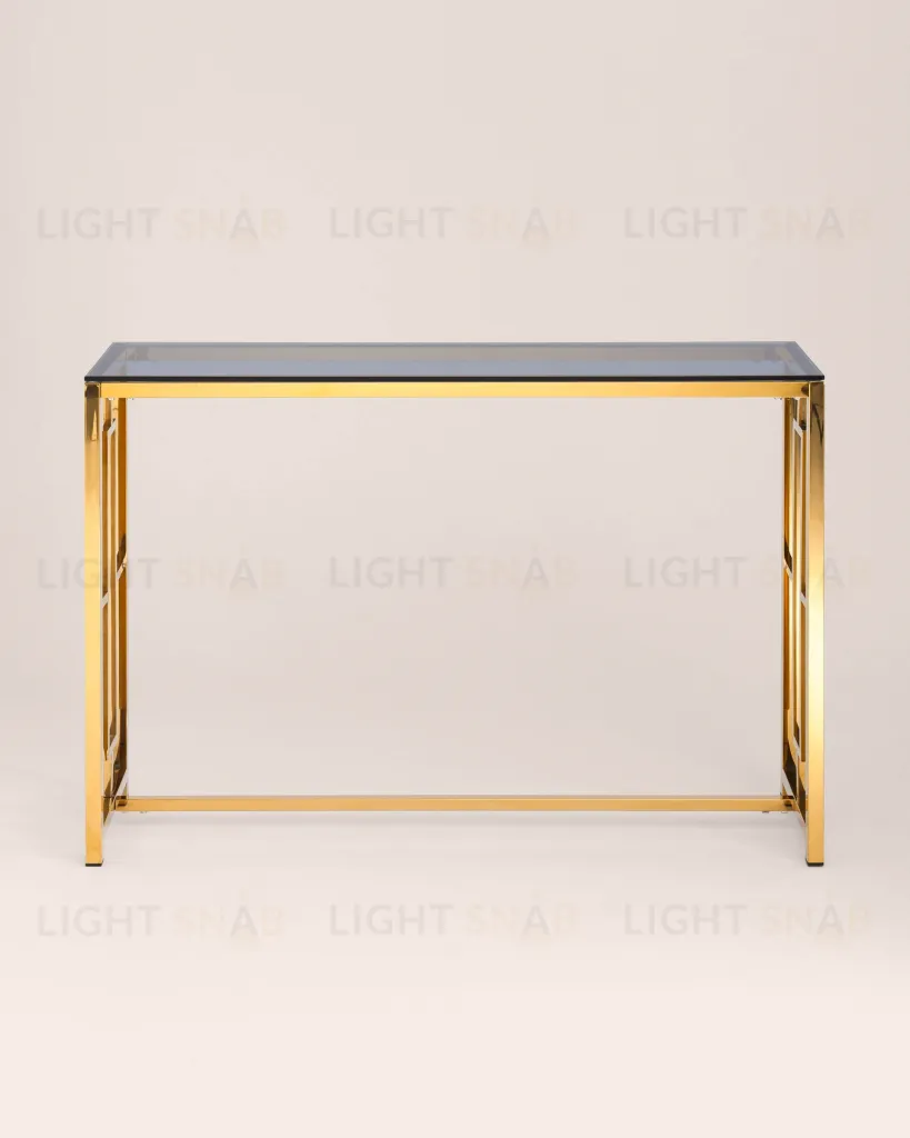 Консоль БРУКЛИН 115*30 золото стекло smoke УТ000001496