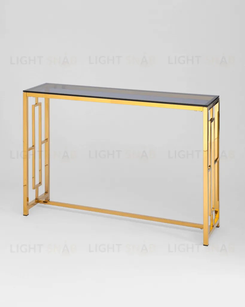 Консоль БРУКЛИН 115*30 золото стекло smoke УТ000001496