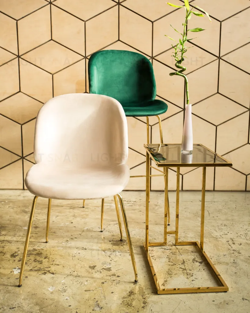 Журнальный столик 50*32 БОСТОН стекло smoke сталь золото УТ000001973