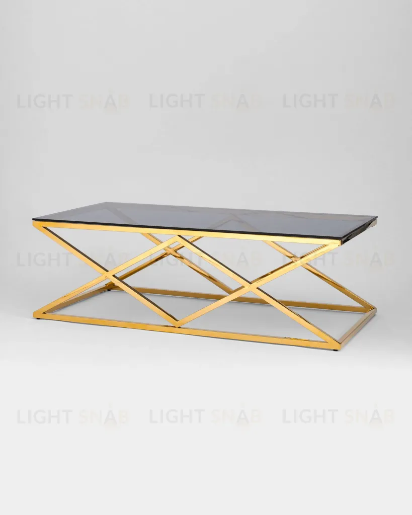 Журнальный стол 120*60 ИНСИГНИЯ золото стекло smoke УТ000001503