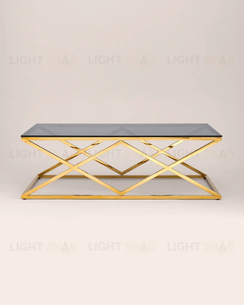 Журнальный стол 120*60 ИНСИГНИЯ золото стекло smoke УТ000001503