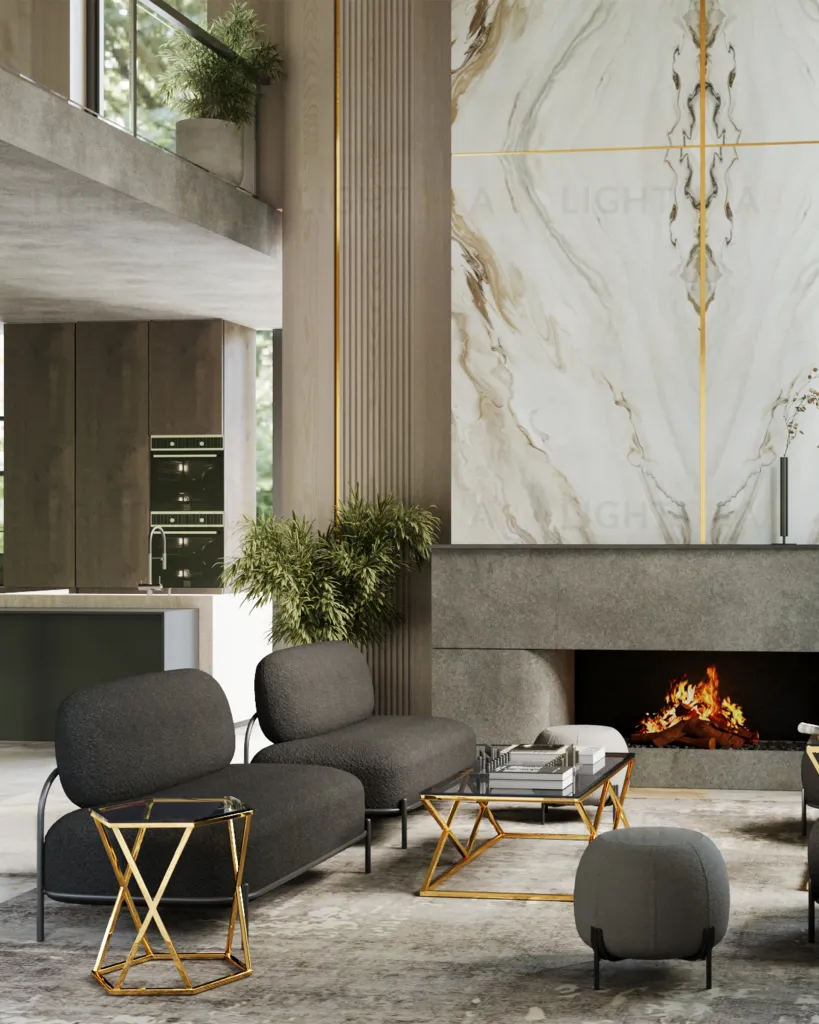 Журнальный стол 120*60 ИНСИГНИЯ золото стекло smoke УТ000001503