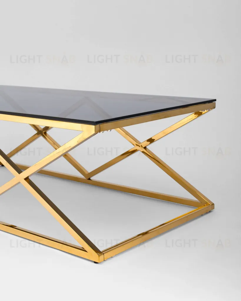 Журнальный стол 120*60 ИНСИГНИЯ золото стекло smoke УТ000001503